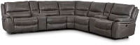 Dober Dark Gray Micro Large Triple Power Reclining Two-arm Sectional