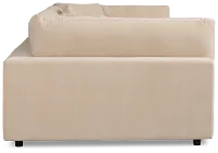 Lounge Light Beige Fabric Double Chaise Sectional