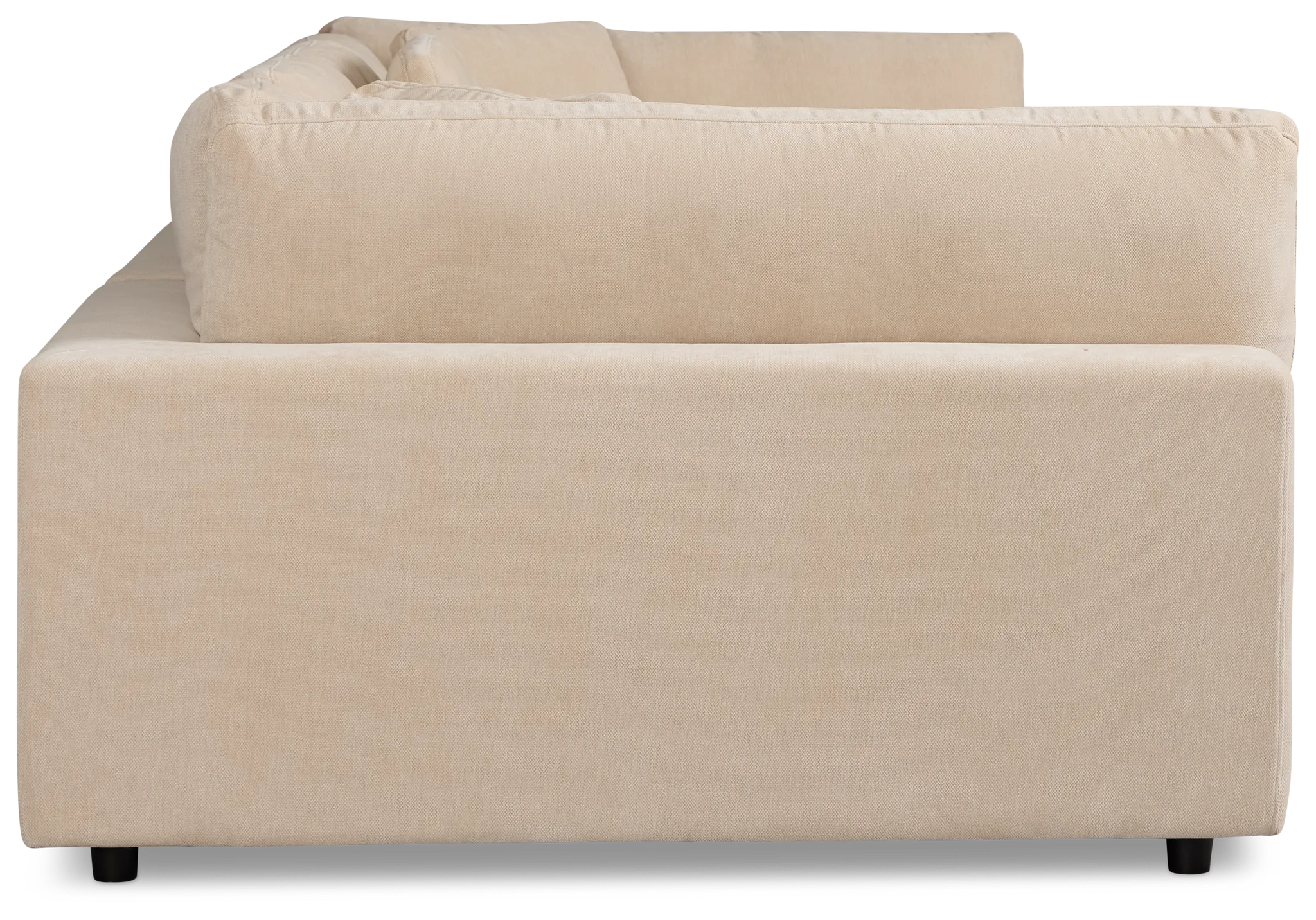 Lounge Light Beige Fabric Double Chaise Sectional