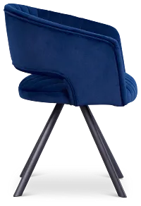 Mandy Blue Velvet Swivel Accent Chair