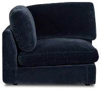 Jules Dark Blue Velvet Wedge