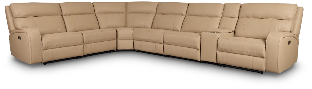 Rhett Taupe Micro Large Two-arm Power Reclining Sectional