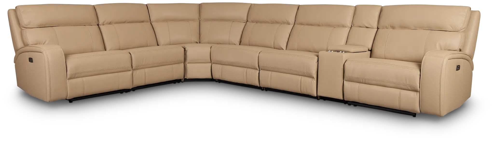 Rhett Taupe Micro Large Two-arm Power Reclining Sectional