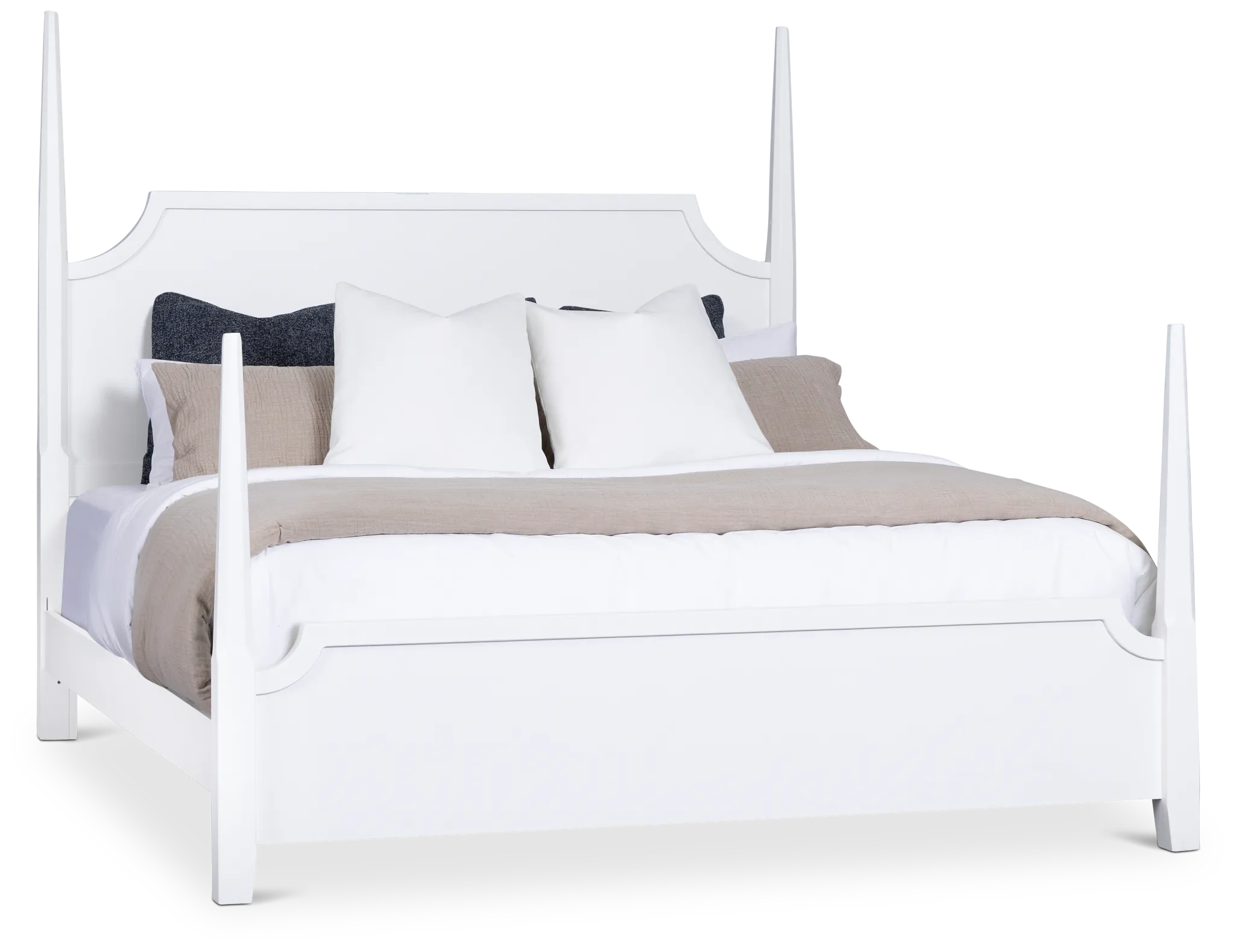 Carolina White Poster Bed