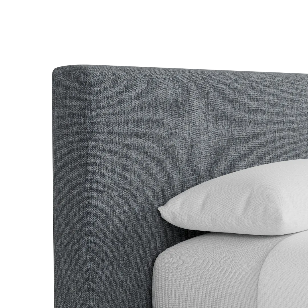 Gayton Elavation Gray 44" Upholstered Platform Bed