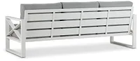 Linear White Dark Gray Aluminum Sofa