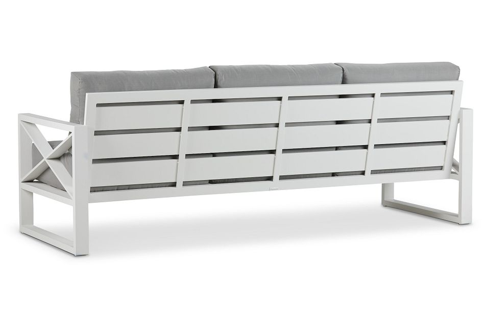 Linear White Dark Gray Aluminum Sofa Outdoor Sofas City Furniture