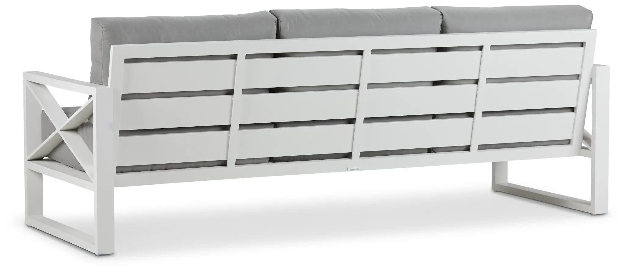 Linear White Dark Gray Aluminum Sofa Linear White Dark Gray Aluminum Sofa