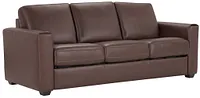 Lane Medium Brown Lthr/vinyl Memory Foam Sleeper