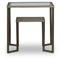 Bendishaw Metal Rectangular End Table
