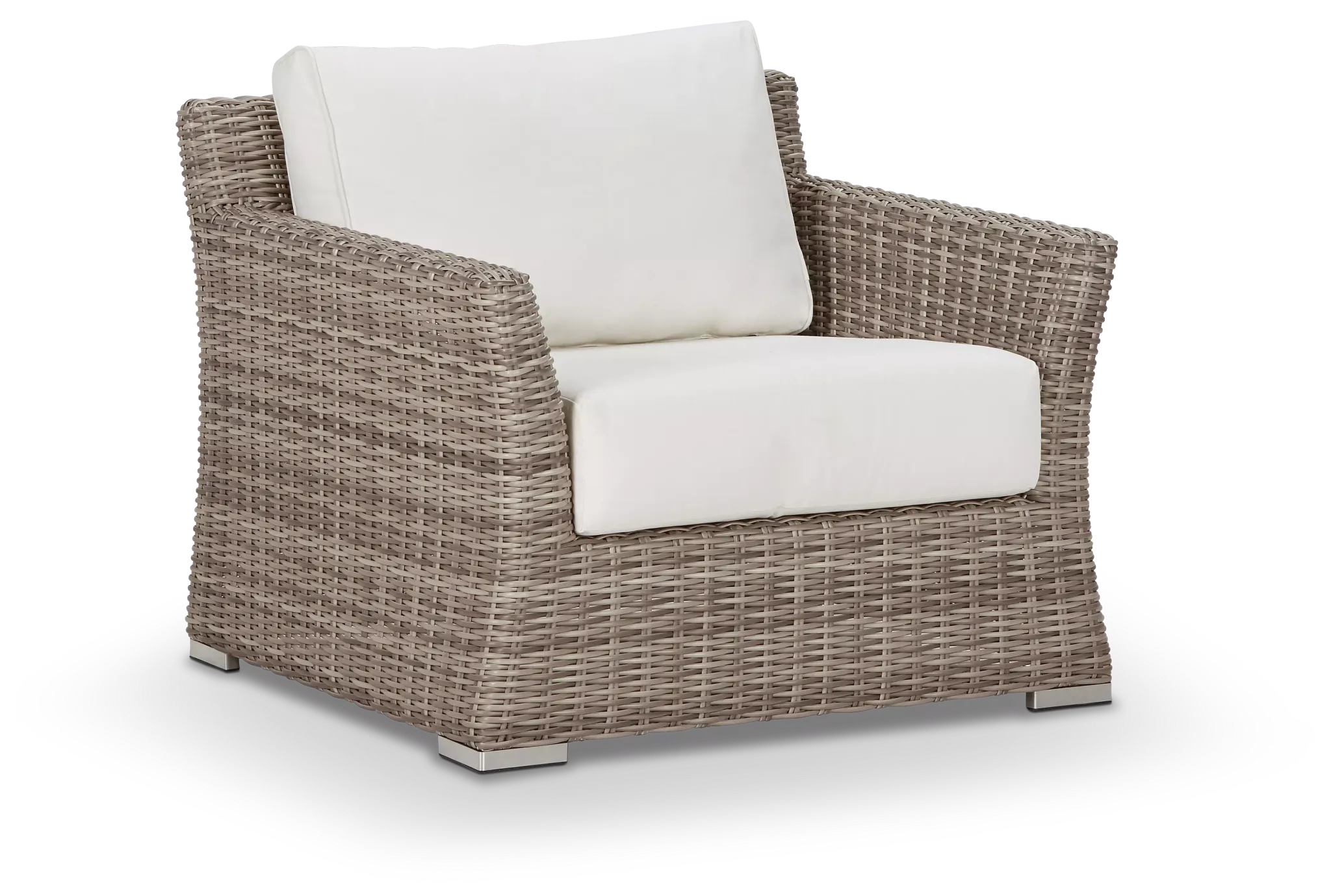 Raleigh White Woven Chair