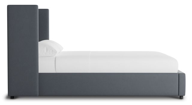 Captiva Joya Gray 48" Upholstered Shelter Bed