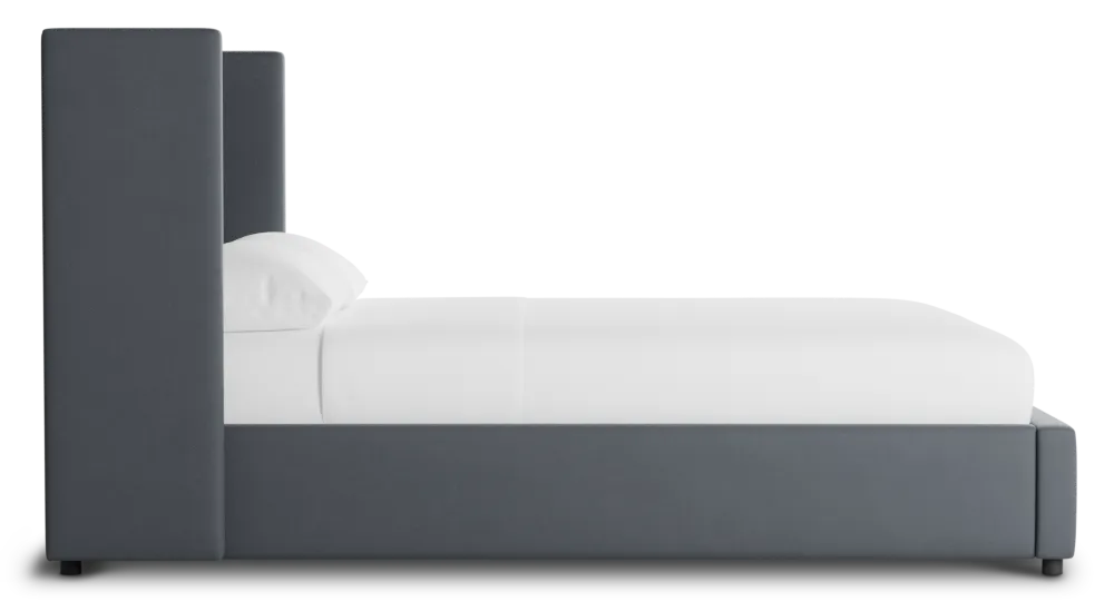 Captiva Joya Gray 48" Upholstered Shelter Bed