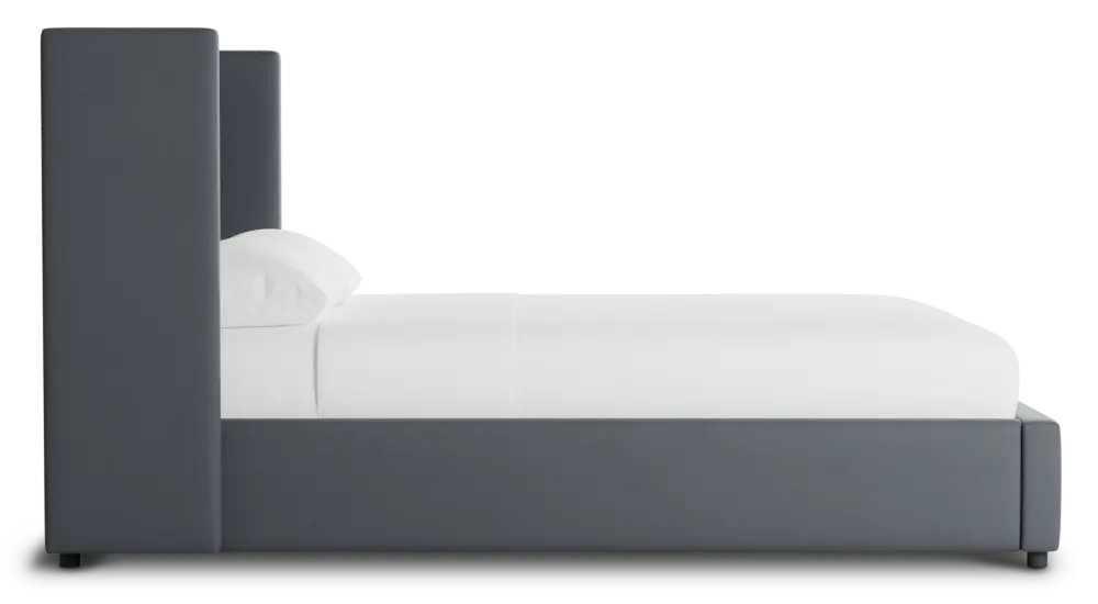 Captiva Joya Gray 48" Upholstered Shelter Bed Captiva Joya Gray 48" Upholstered Shelter Bed