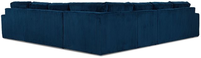 Charlie Dark Blue Fabric Large Right Chaise Sectional