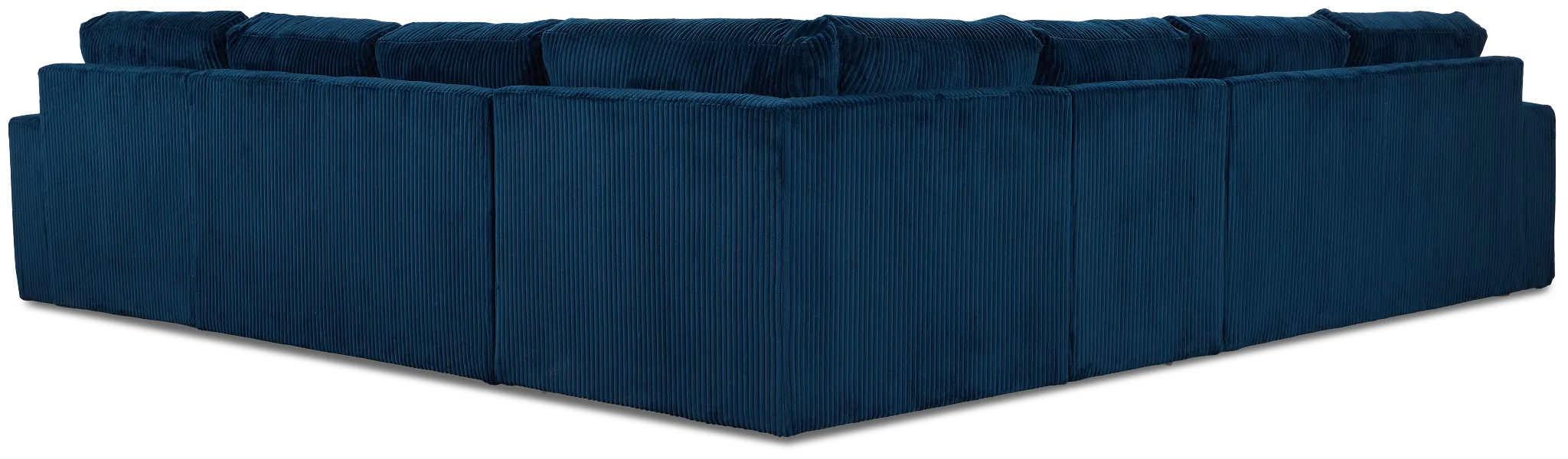 Charlie Dark Blue Fabric Large Right Chaise Sectional