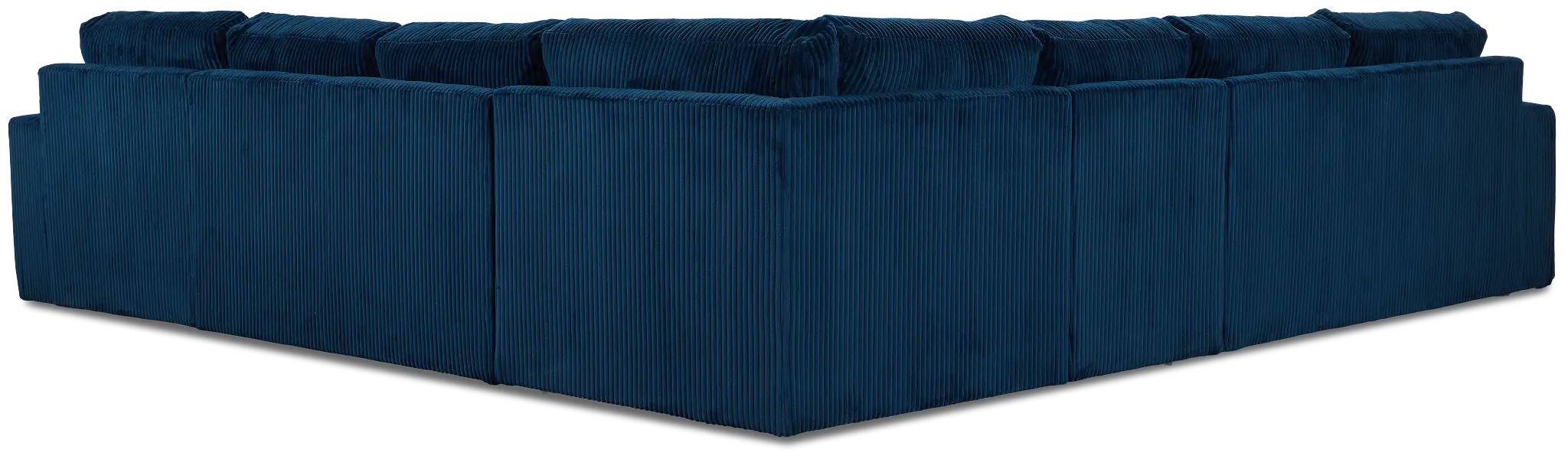 Charlie Dark Blue Fabric Large Right Chaise Sectional Charlie Dark Blue Fabric Large Right Chaise Sectional