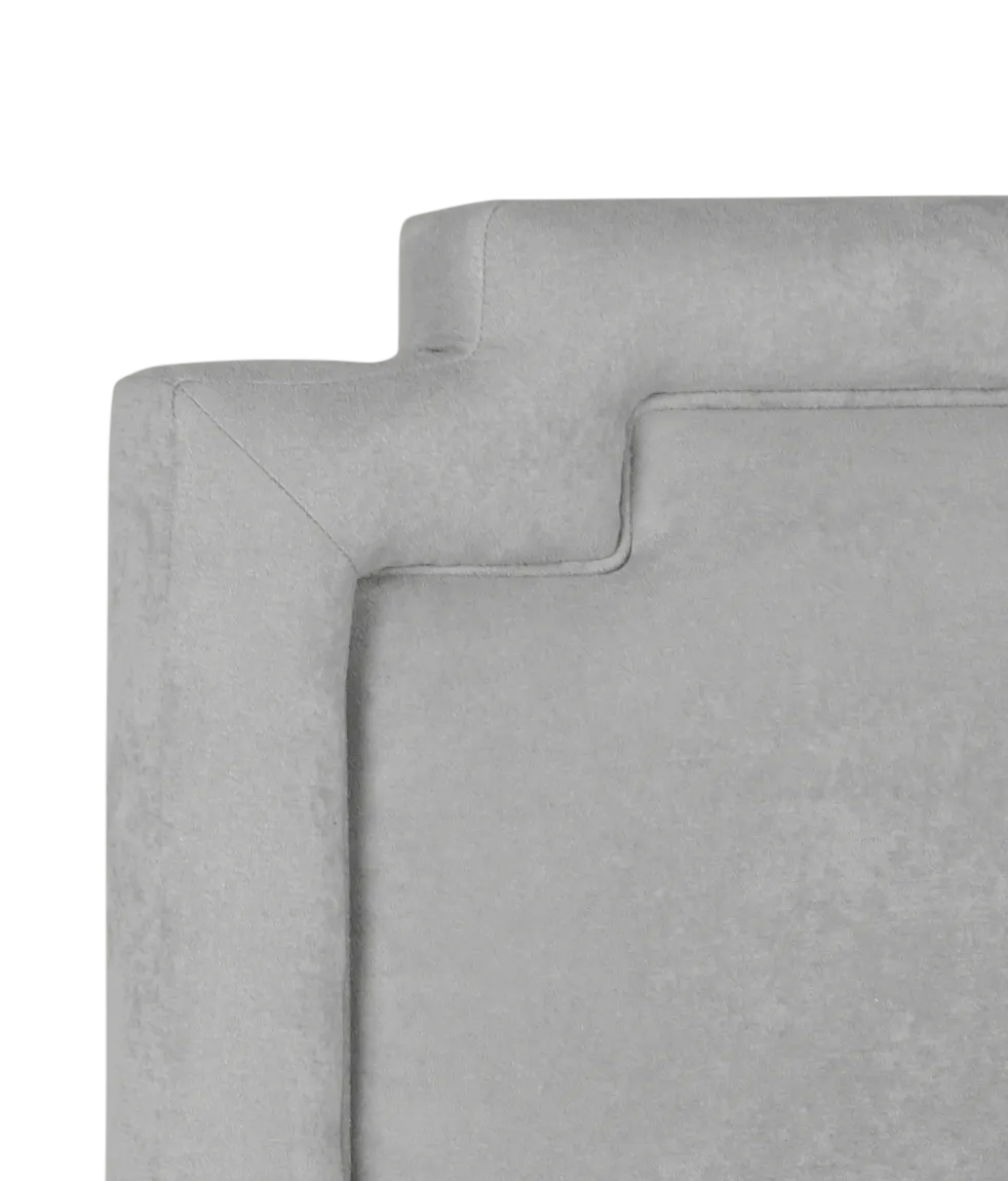 Whitney Light Gray Uph Platform Bed