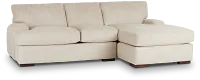 Alpha Beige Fabric Right Chaise Sectional