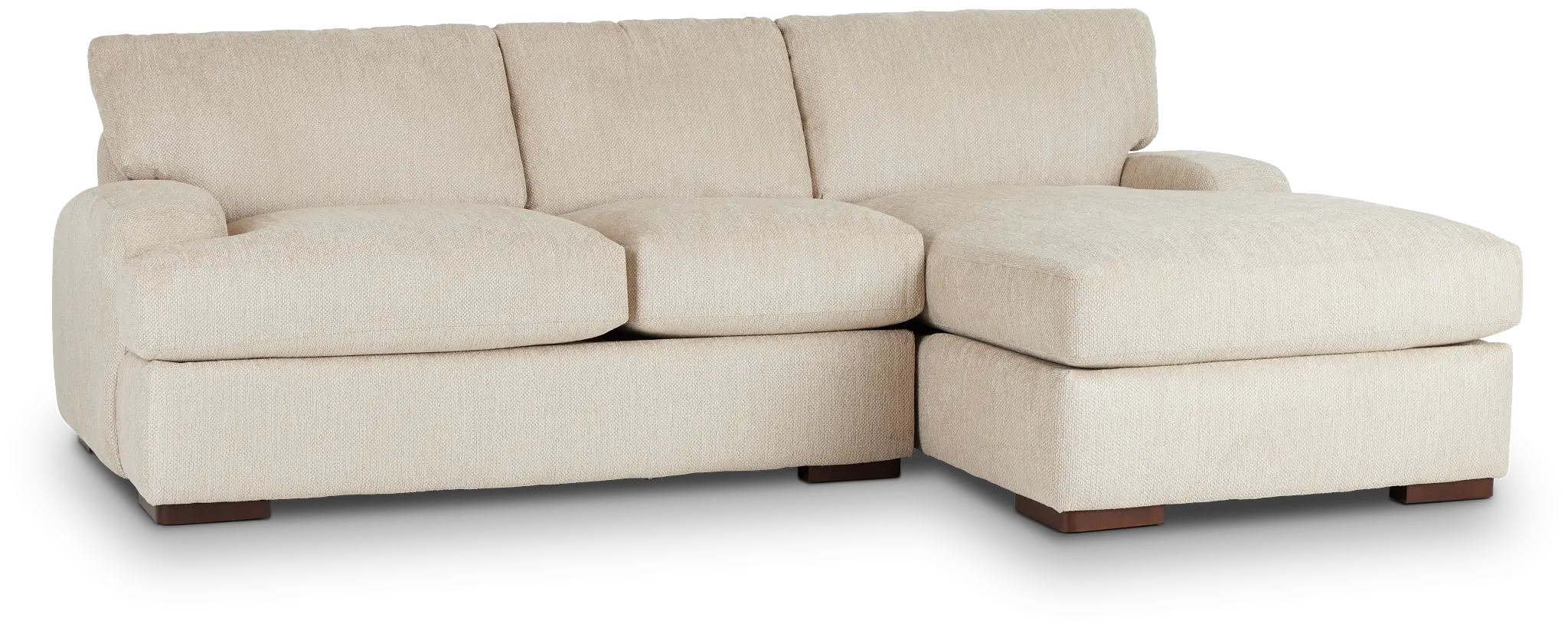 Alpha Beige Fabric Right Chaise Sectional Alpha Beige Fabric Right Chaise Sectional