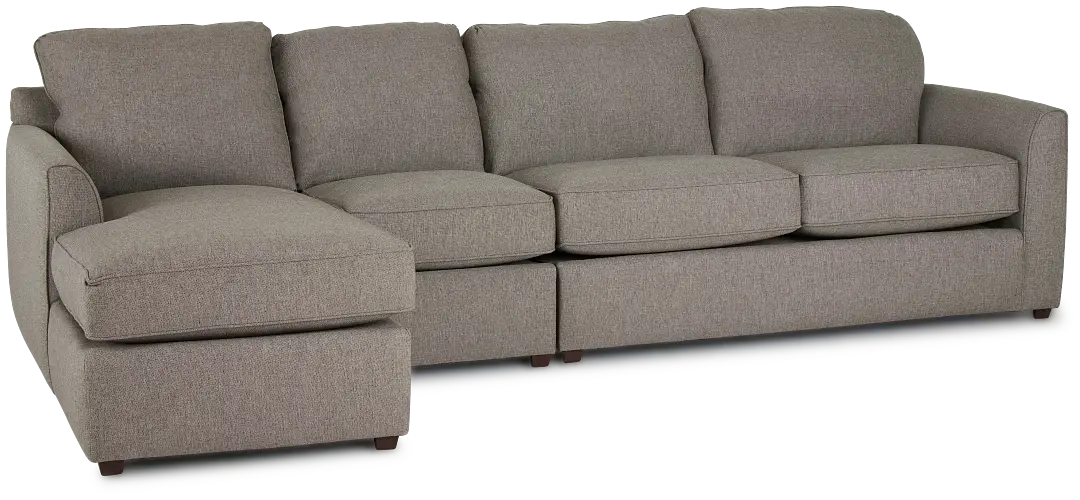 Asheville Brown Fabric Small Left Chaise Sectional Asheville Brown Fabric Small Left Chaise Sectional