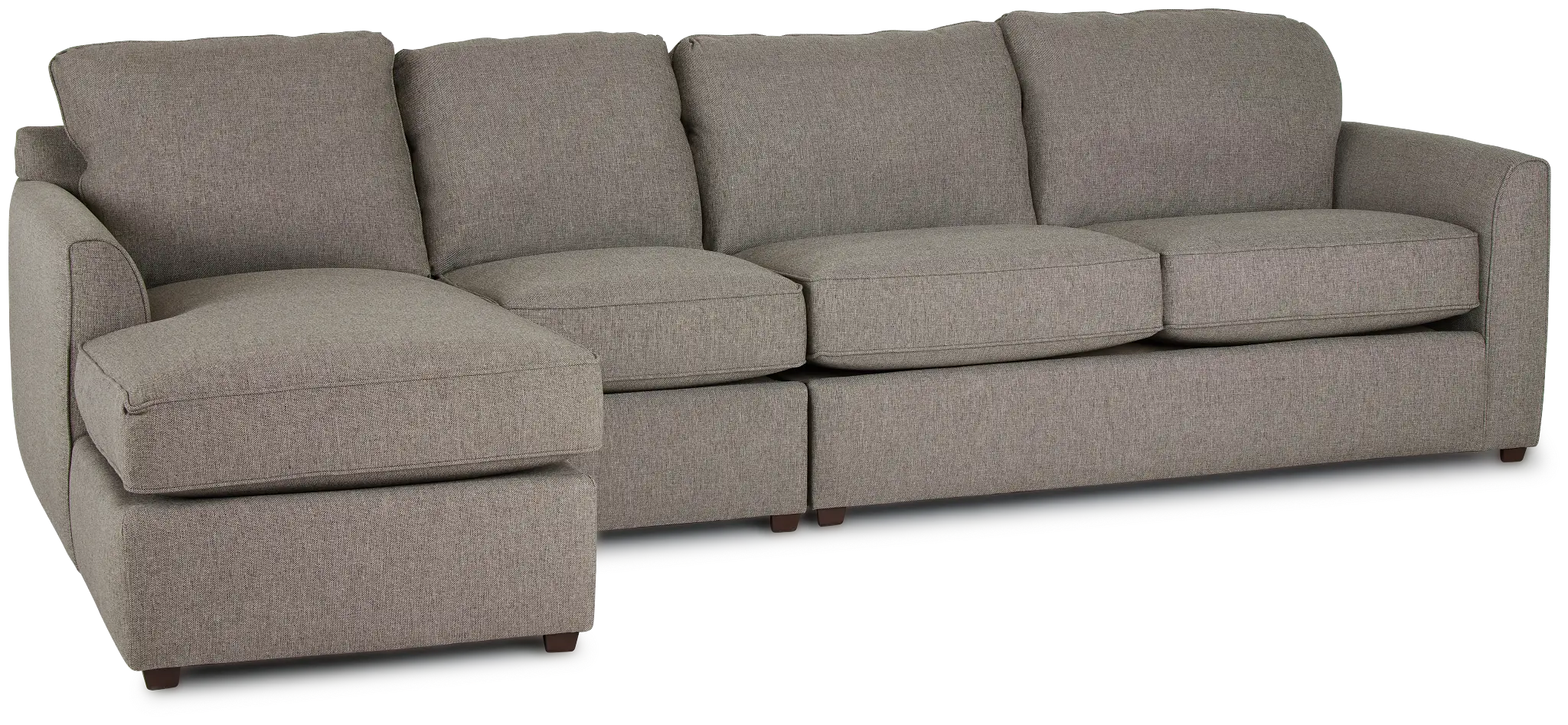 Asheville Brown Fabric Small Left Chaise Sectional Asheville Brown Fabric Small Left Chaise Sectional
