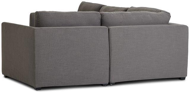 Willow Gray Fabric Small Two-arm Sectional