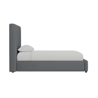 Grayton Delray Dark Gray 54" Upholstered Platform Bed
