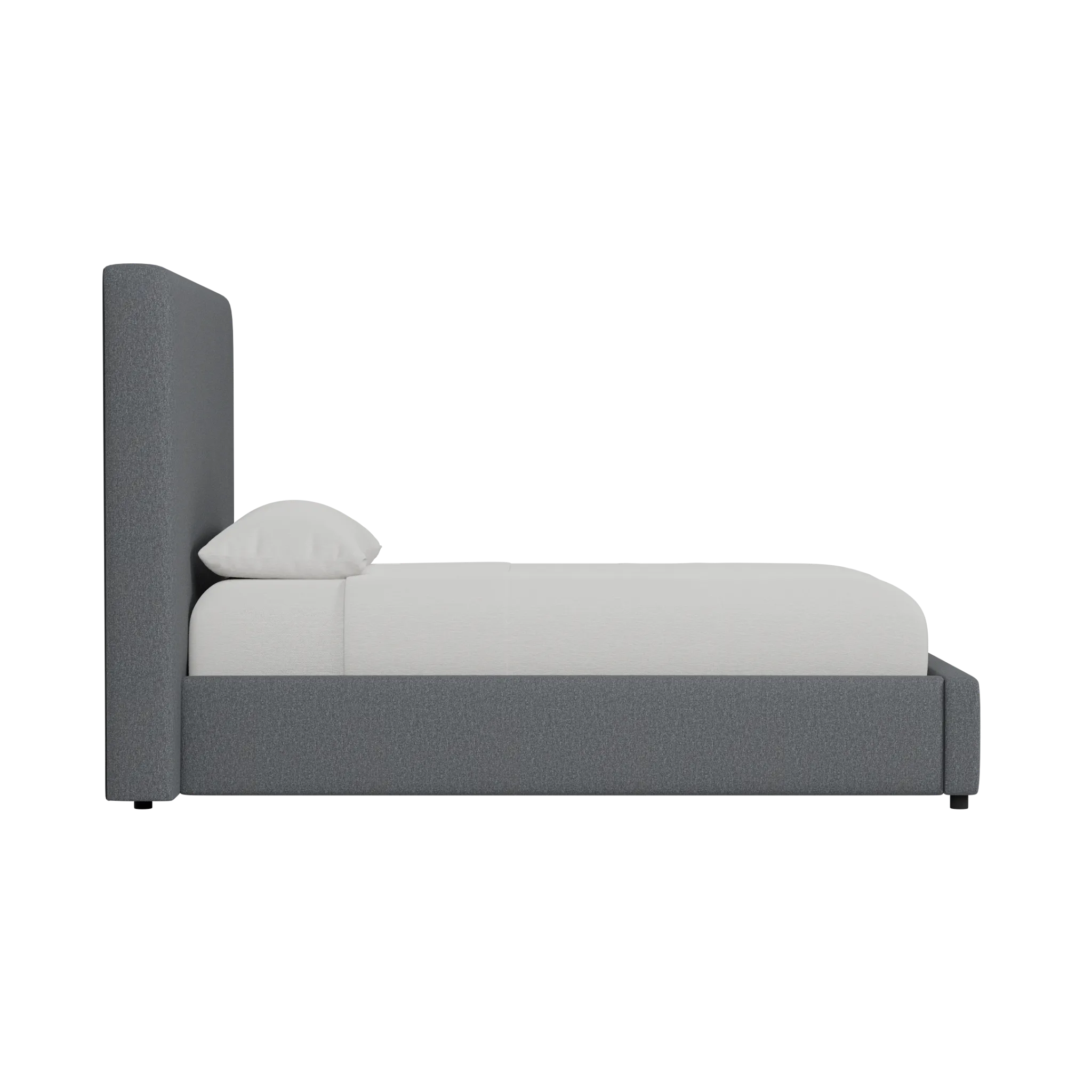 Grayton Delray Dark Gray 54" Upholstered Platform Bed