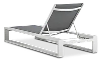 Linear White Aluminum Chaise