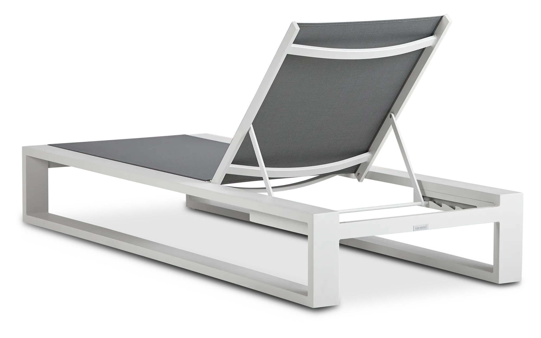 Linear White Aluminum Chaise