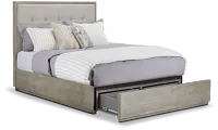 Madden Light Tone Wood Platform Storage Bed