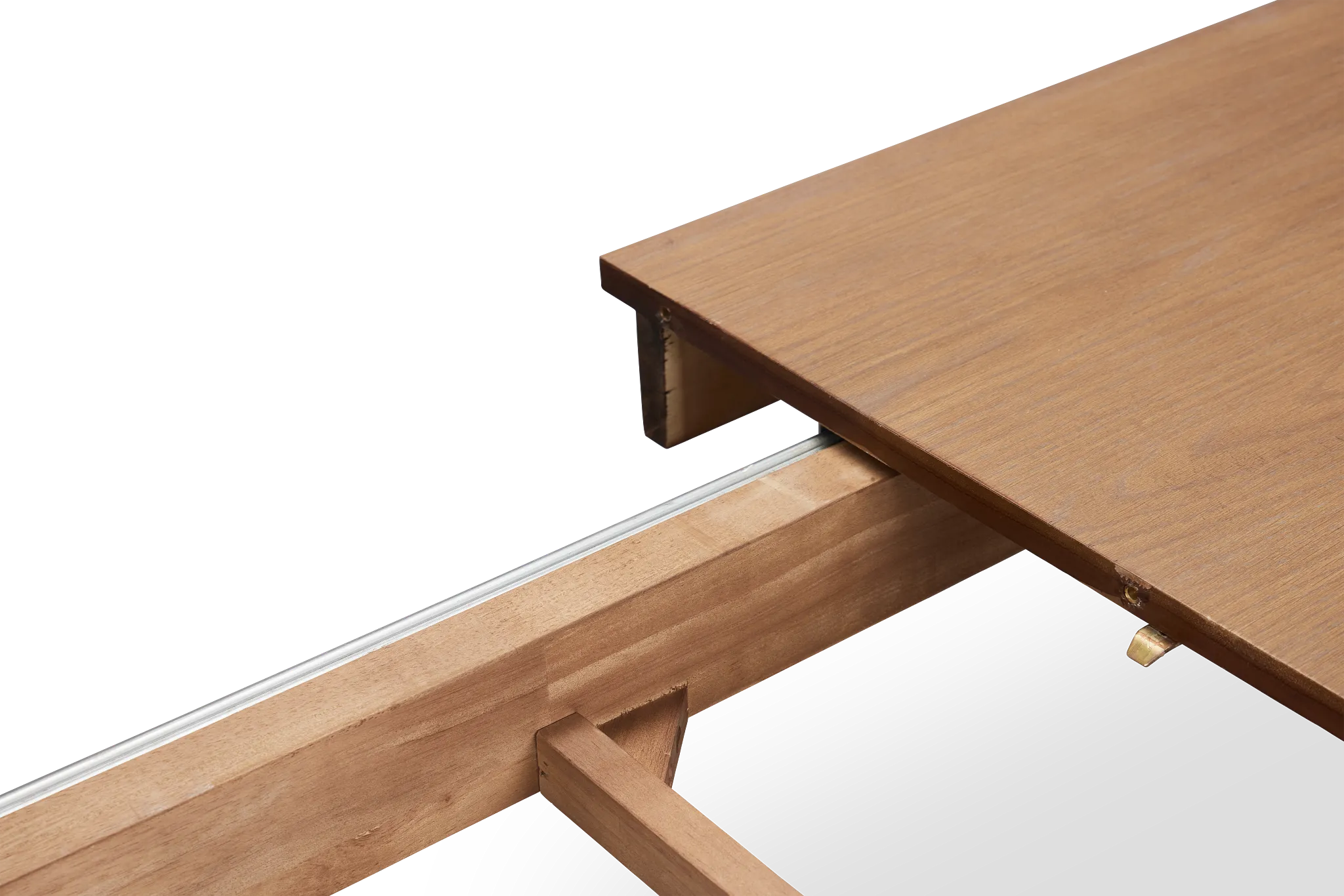 Provo Mid Tone Rect Table & 4 White Upholstered Chairs