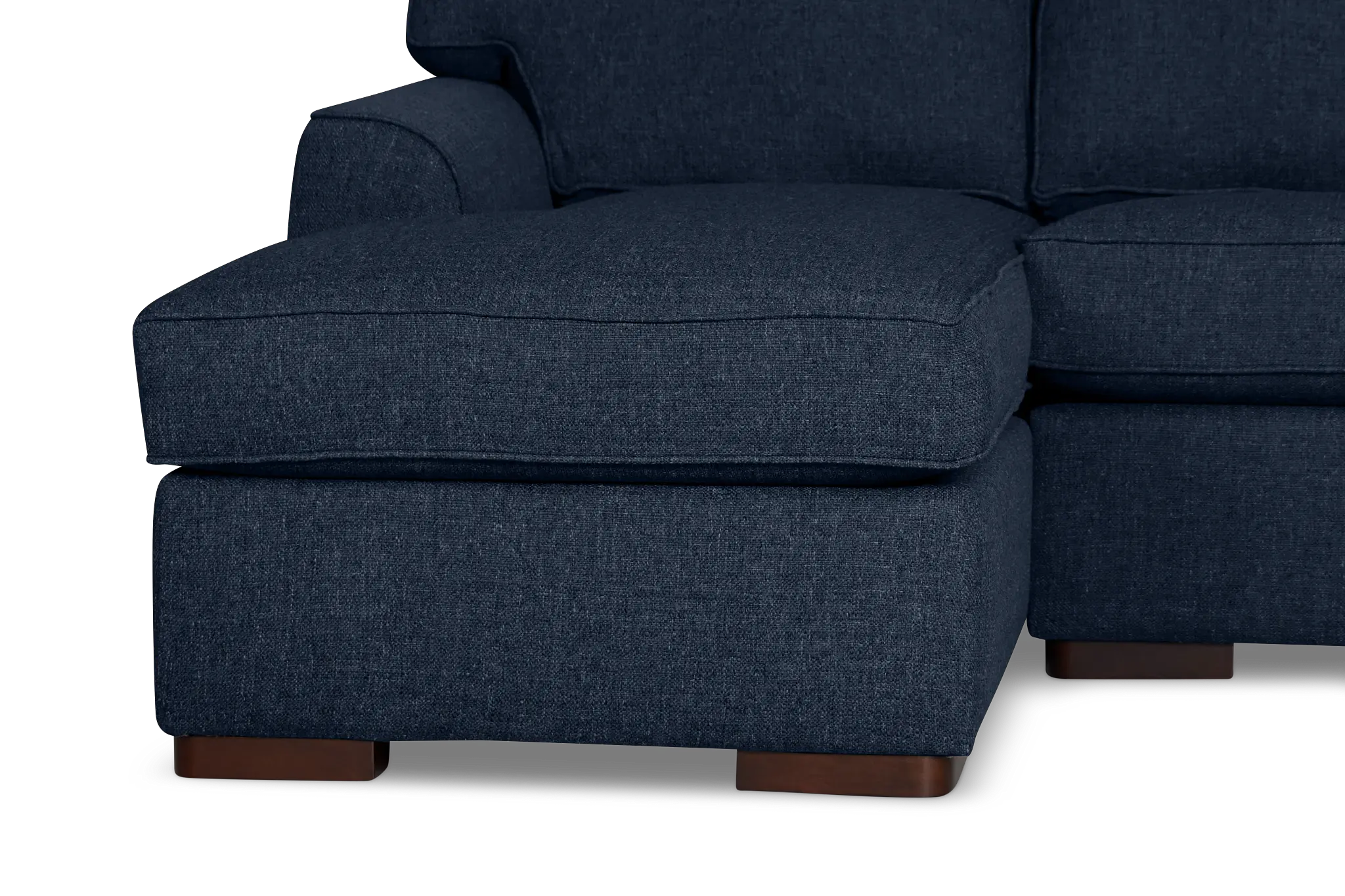 Sinclair Dark Blue Fabric Small Left Chaise Sectional Sinclair Dark Blue Fabric Small Left Chaise Sectional