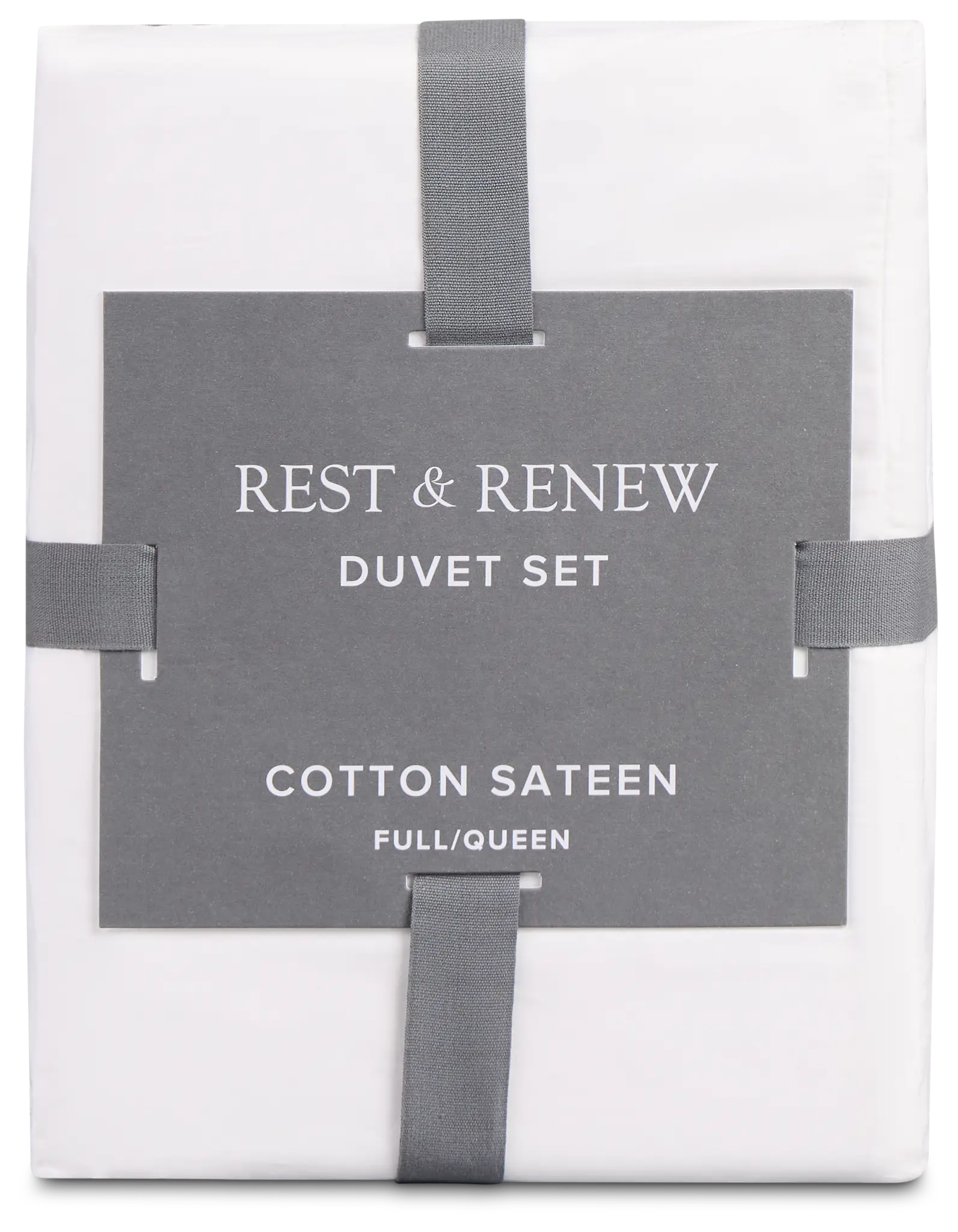 Rest & Renew Cotton Sateen White 300 Thread Duvet Set Rest & Renew Cotton Sateen White 300 Thread Duvet Set