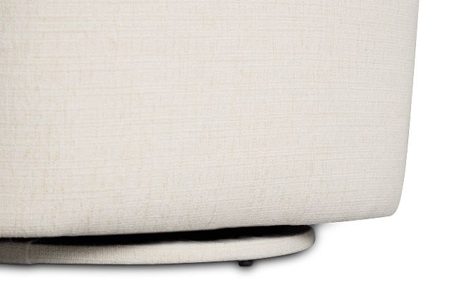 Cleo Light Beige Fabric Swivel Accent Chair