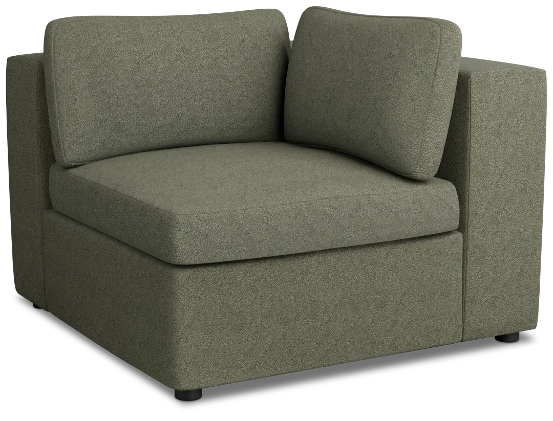 Destin Sutton Green Fabric Corner Chair Destin Sutton Green Fabric Corner Chair