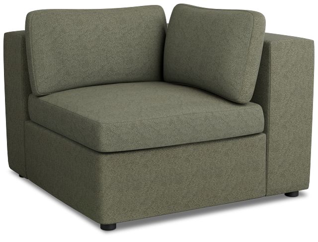 Destin Sutton Green Fabric Corner Chair