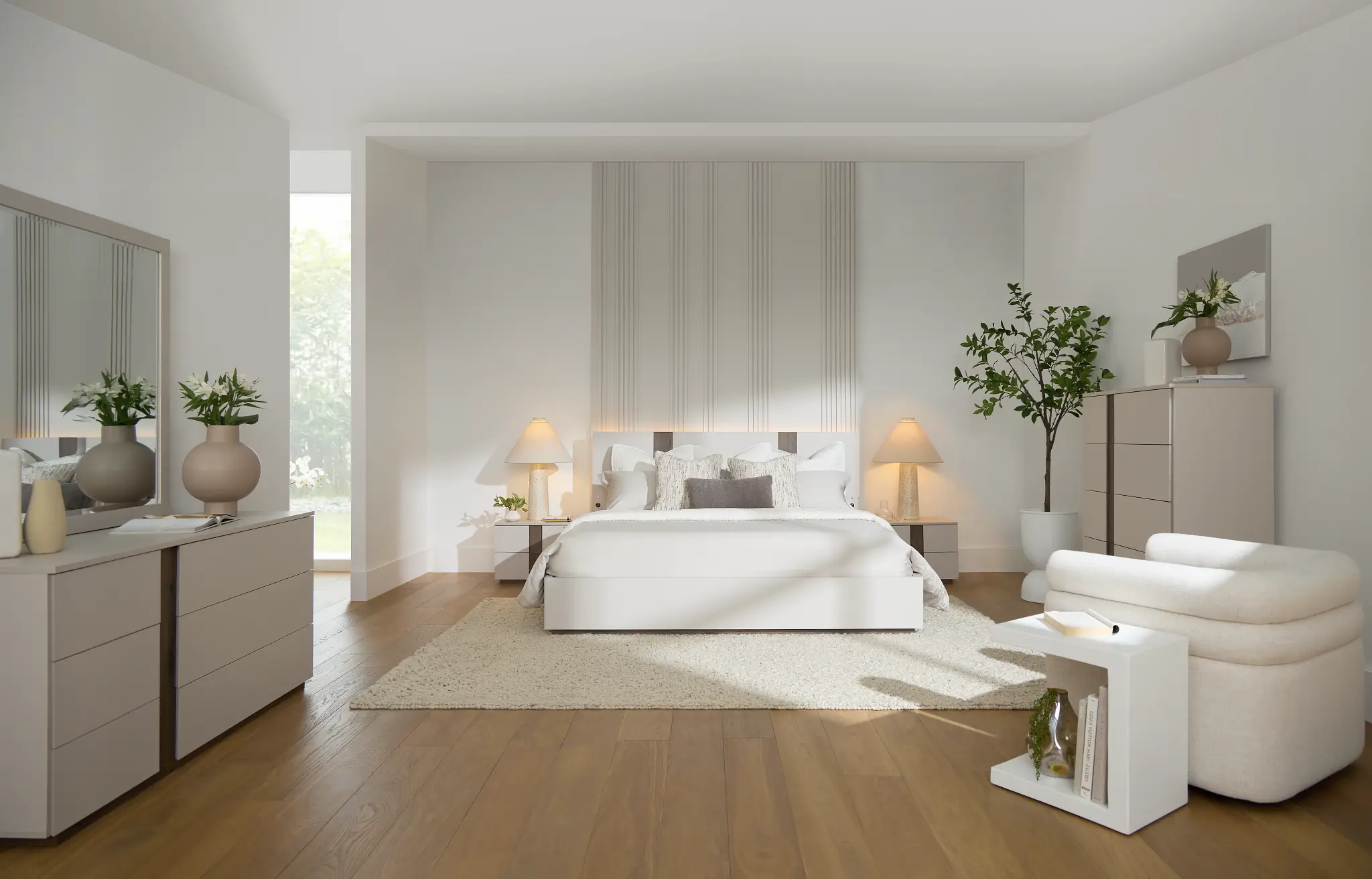 Brasilia Light Beige Platform Bed With Speaker Brasilia Light Beige Platform Bed With Speaker