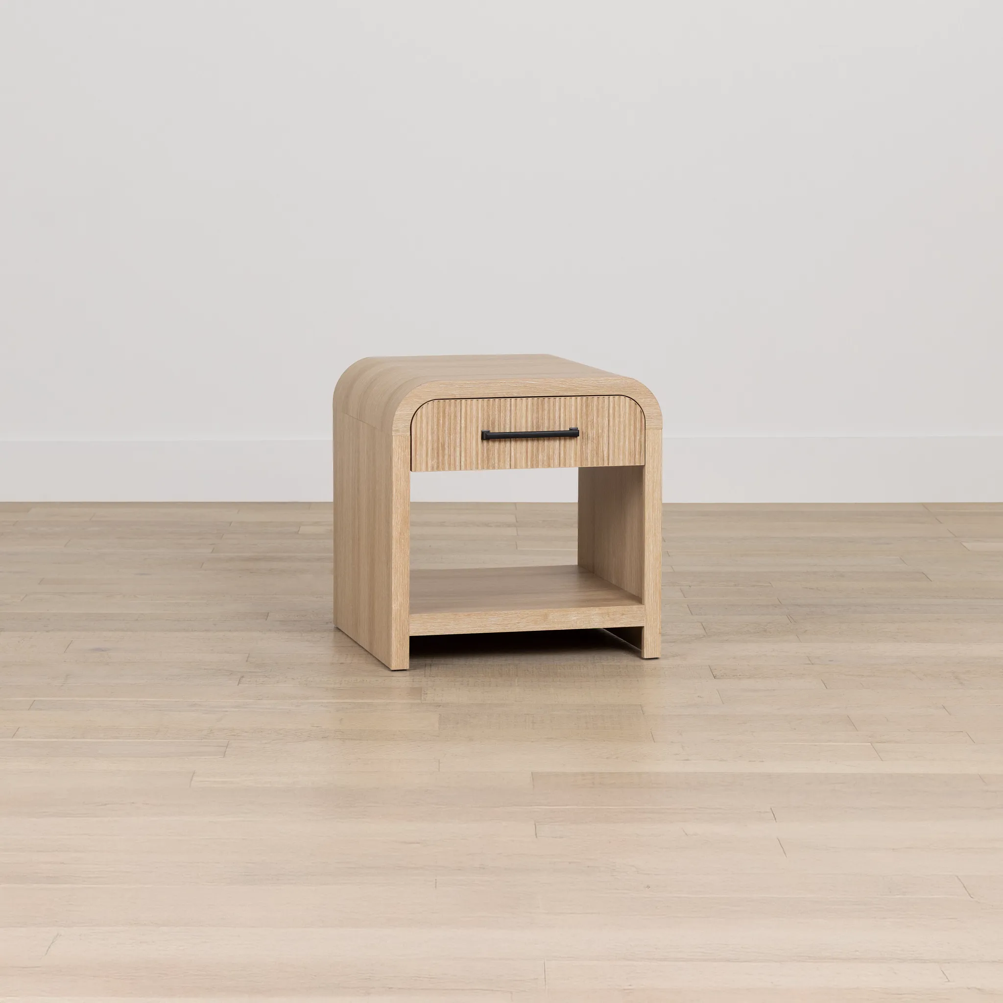 Lyndie Light Tone Drawer Square End Table