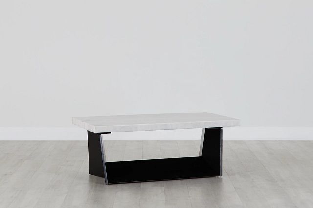 Auburn White Marble Rectangular Coffee Table (0)