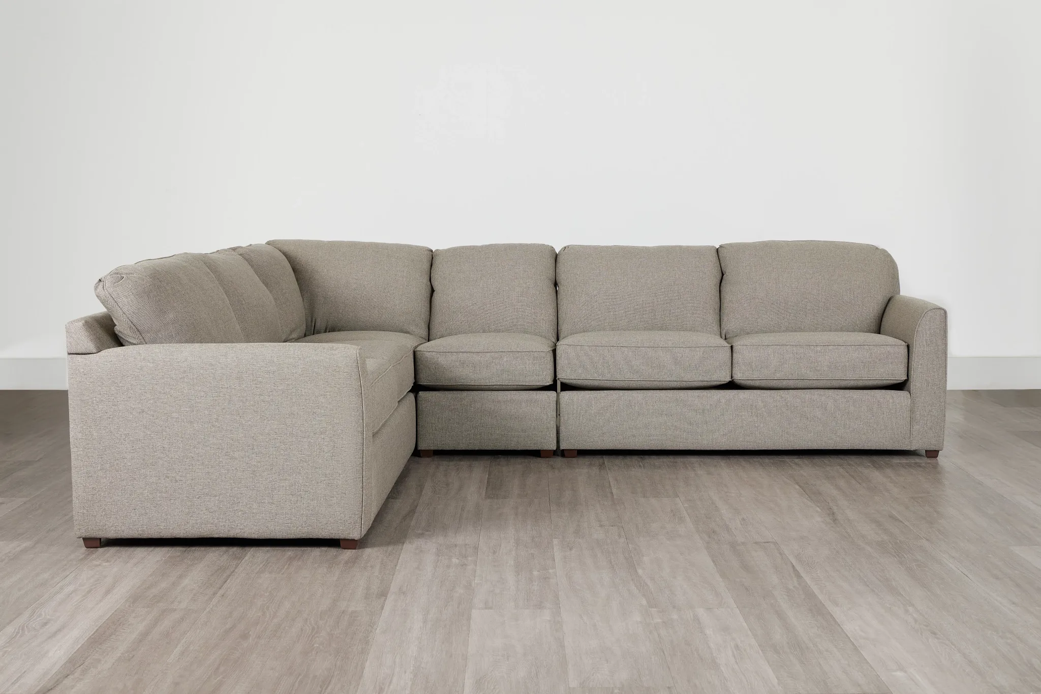 Asheville Brown Fabric Large Two-arm Sectional