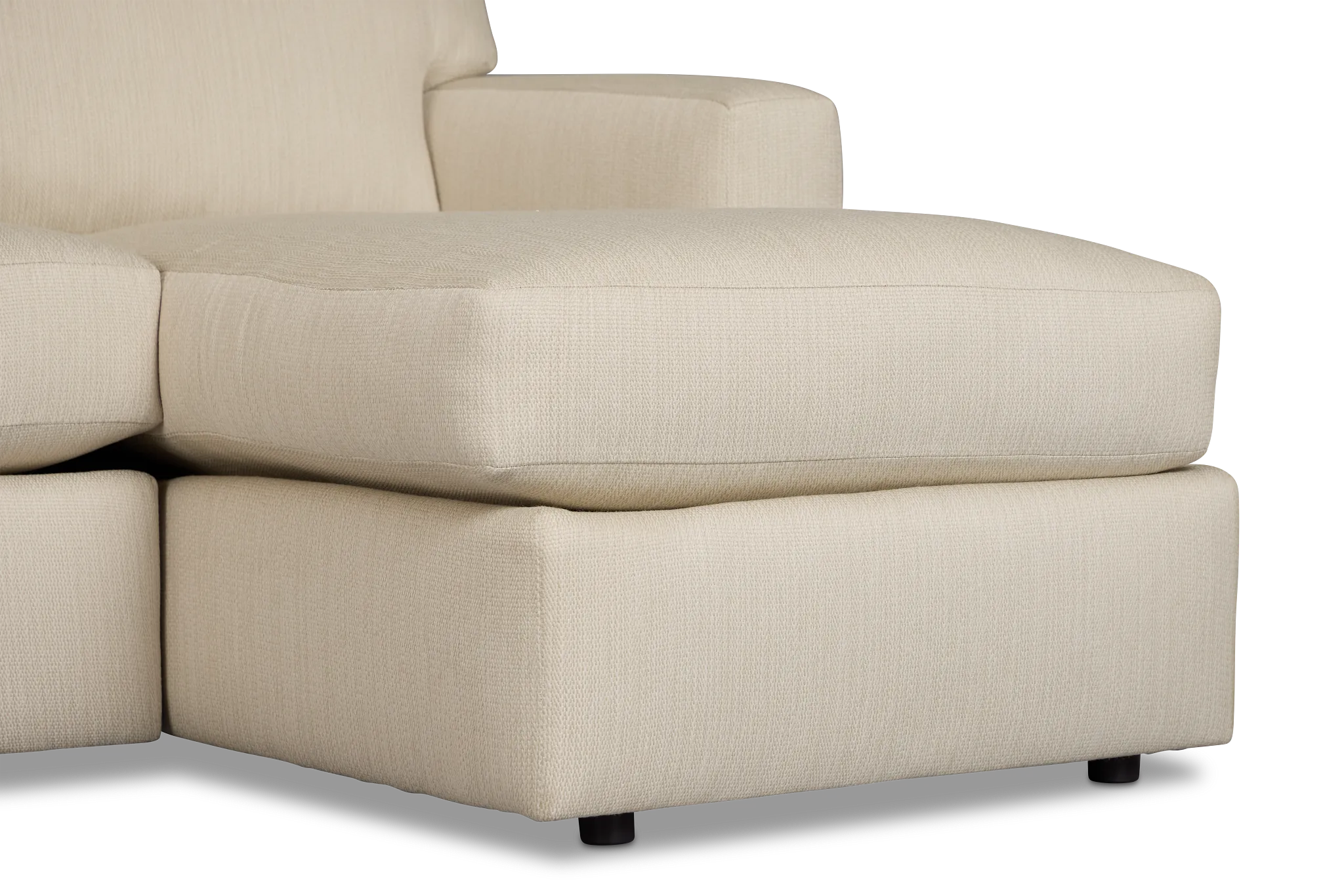 Rhodes Beige Fabric Medium Right Chaise Sectional