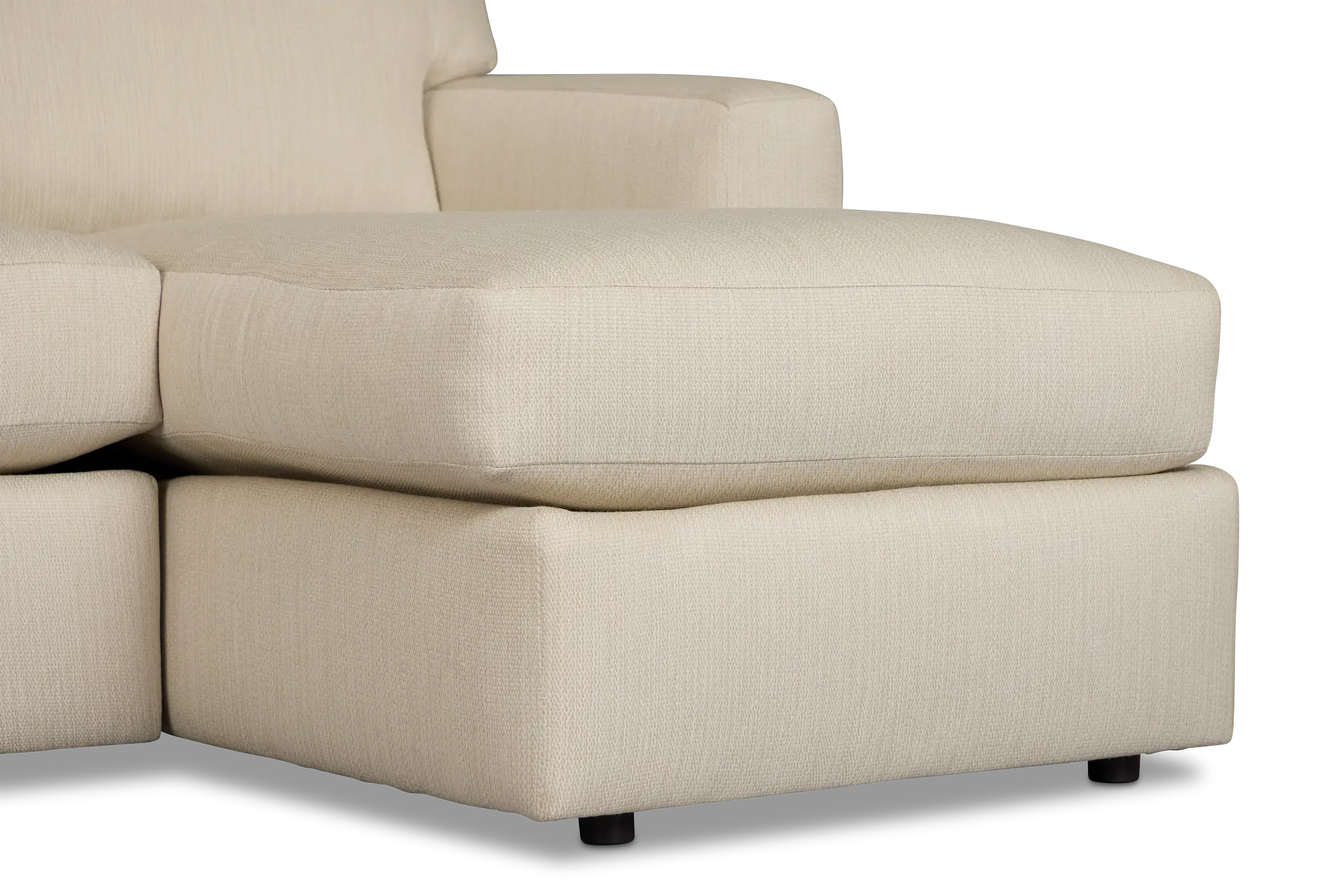 Rhodes Beige Fabric Medium Right Chaise Sectional Rhodes Beige Fabric Medium Right Chaise Sectional
