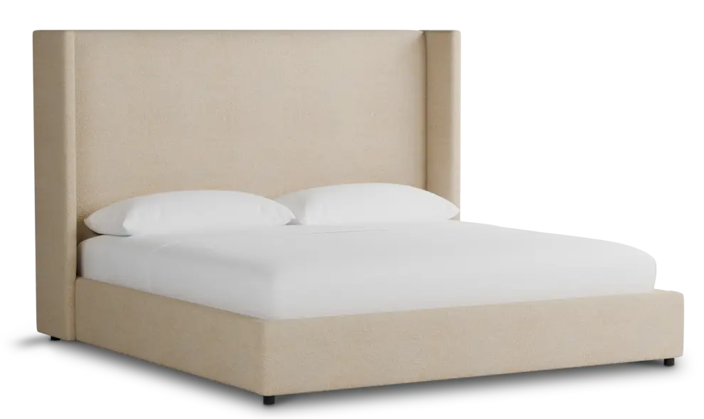 Captiva Sutton Beige 60" Upholstered Shelter Bed Captiva Sutton Beige 60" Upholstered Shelter Bed