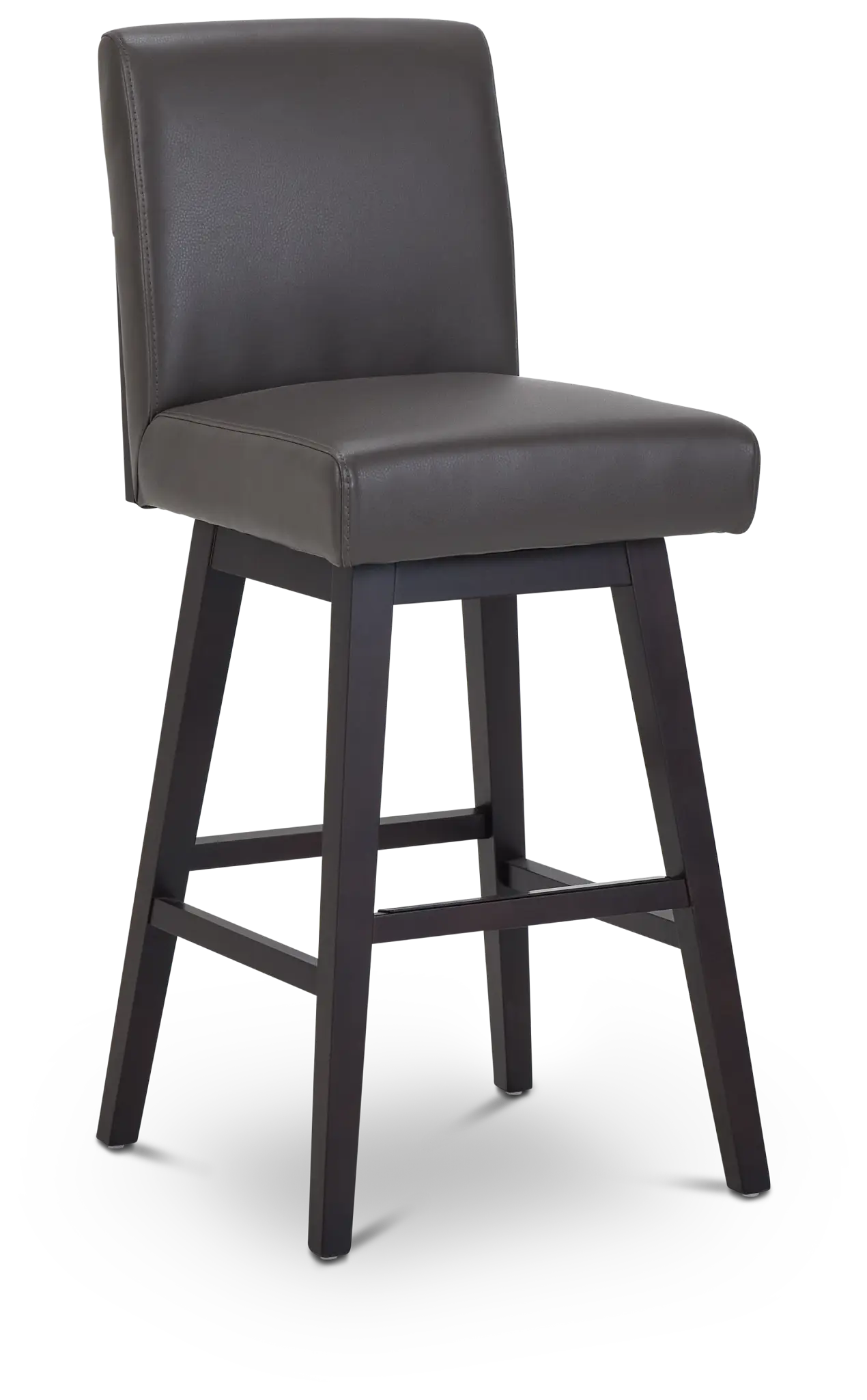 Lago Dark Gray Bonded Ltr 30" Swivel Barstool Lago Dark Gray Bonded Ltr 30" Swivel Barstool