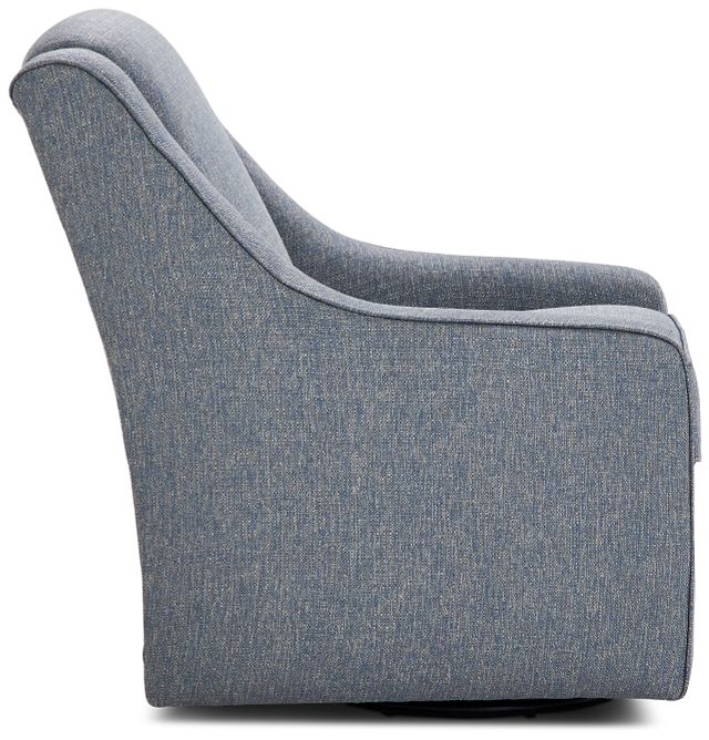 Austin Blue Fabric Swivel Rocker Glider