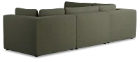 Destin Sutton Green Fabric 4-piece Modular Sectional