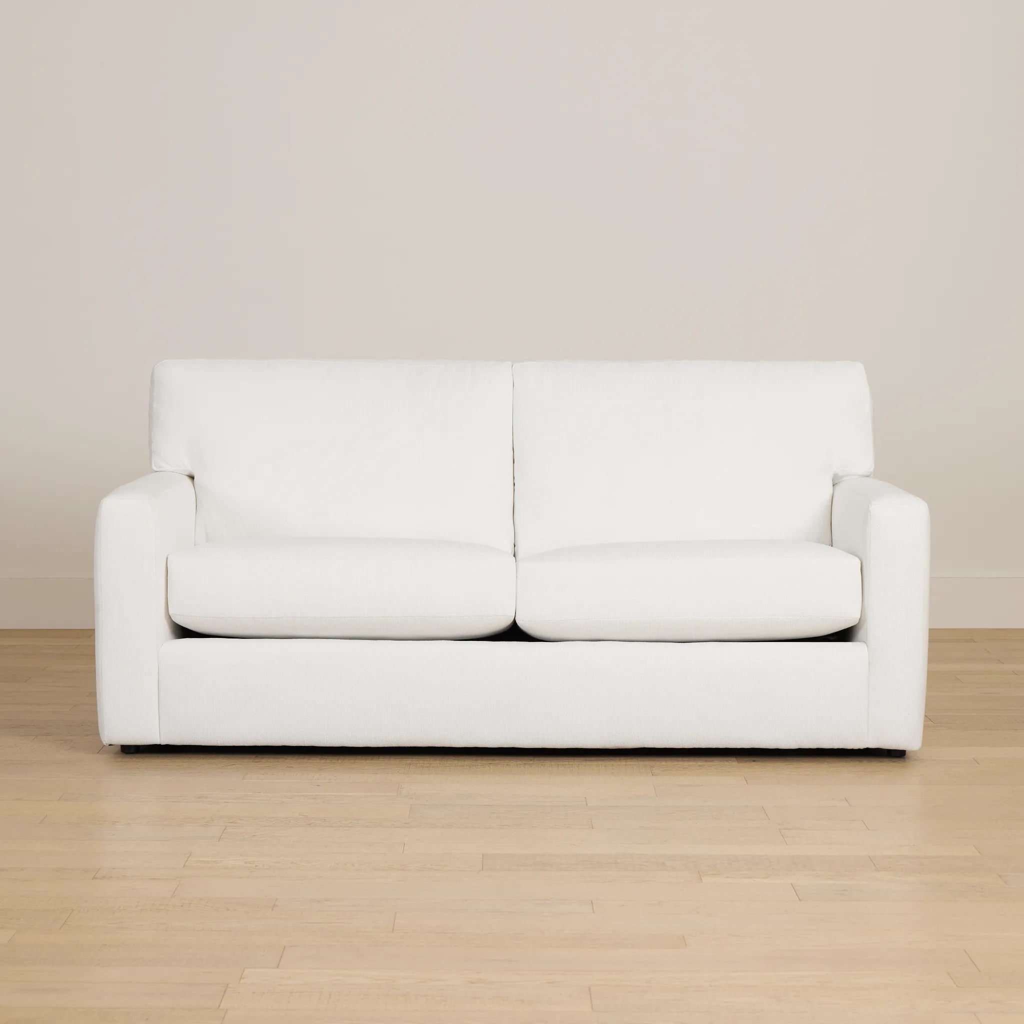 Rhodes White Fabric Cooling Memory Foam Sleeper