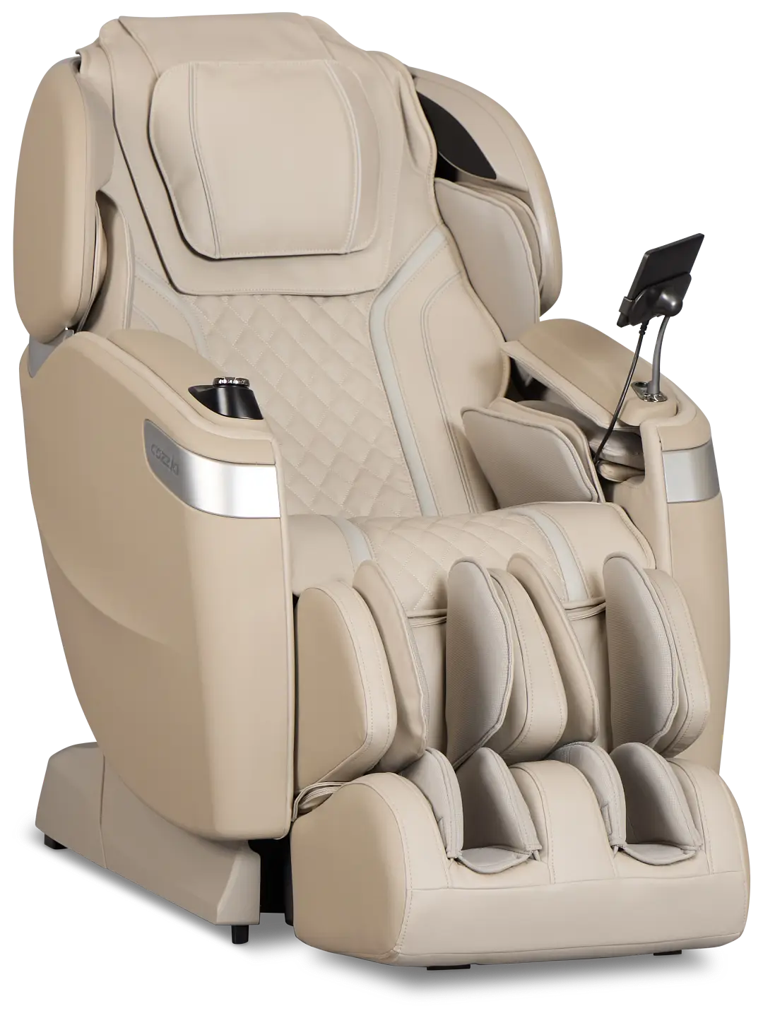 Qi Se Duo Light Beige Micro Massage Chair Qi Se Duo Light Beige Micro Massage Chair